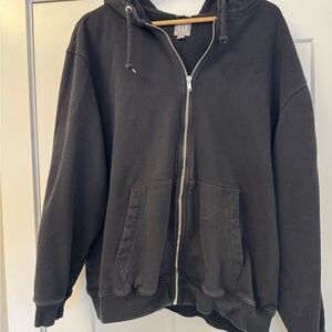 GAP Men's Zip-Up Black Hoodie